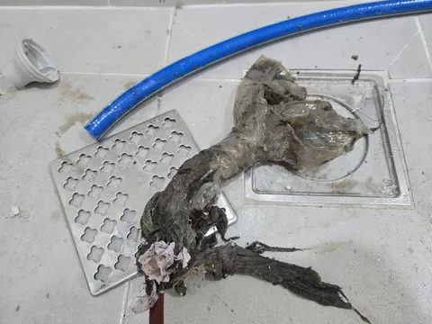 사무실화장실배수구막힘